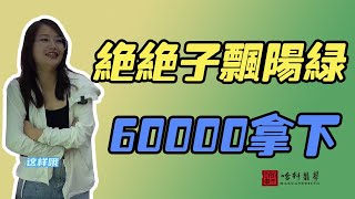 哈軒翡翠手鐲| 絕絕子飄陽綠，60000拿下 #翡翠手鐲#玉翡翠手鐲#天然翡翠#玉手鐲