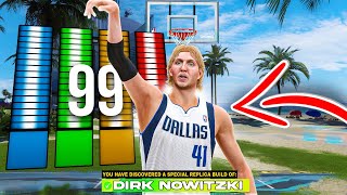 THE INSANE 6'11 THREE LEVEL THREAT DIRK NOWITZKI BUILD in NBA 2K24