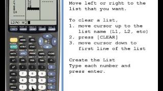 Creating Lists on the TI-83/84 Calculator