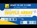 How to Shuffle an Array in JavaScript in Urdu / Hindi : Beginner Friendly Tutorial