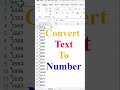 Convert Text to Number in Excel - part 2| Excel Tips and tricks | #shorts