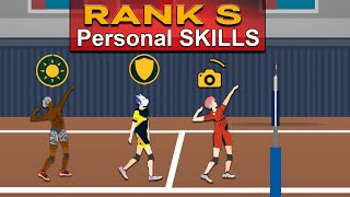 The Spike. Volleyball 3x3. Guide to individual skills. All personal skills rank S.