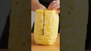 This is the best way to cut a pineapple and it all starts with a serrated knife. #shorts