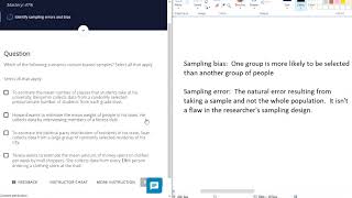 Sampling Errors and Bias