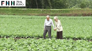 上皇ご夫妻 キャベツ畑を散策　4年ぶりに軽井沢で静養