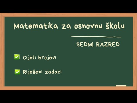 CIJELI BROJEVI, Riješeni Zadaci, 7. Razred Osnovne škole - YouTube