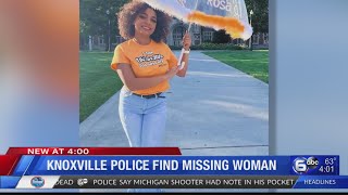 Knoxville Police find missing woman