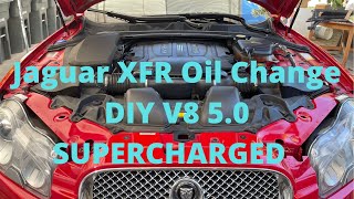 2010 Jaguar XFR Oil change DIY HOW TO step by step XJR XFR-S XF supercharged XJ 5.0 V8 Supercharged