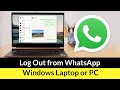 How to LogOut from WhatsApp Windows App on Laptop or PC?