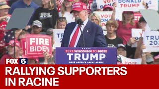 Former President Trump holds campaign rally in Racine | FOX6 News Milwaukee