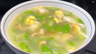 How To Make Loofah Soup With Egg And Dried Shrimp [EN/CN]