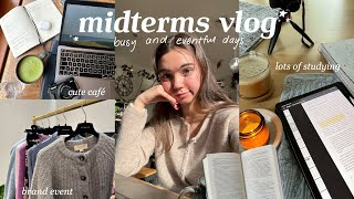 midterms vlog | busy study days in my life, brand event and autumn vibes