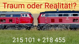 🇩🇪⚠️😍218 455 + 215 101😍⚠️ Traum-Doppel mit 1000 Tonnen Zug!!