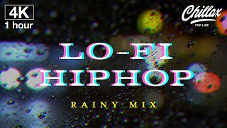 【1時間】雨の日の夜に聴きたいLo-Fi HIPHOP♪ │ 作業用BGMに【4K映像】