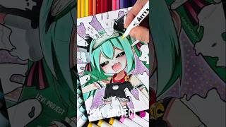 Drawing Mimukauwa😼✨/ Stained Art🎨#drawinganime #fanart #art #初音ミク #ボカロ #39neko