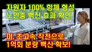 전원 100% 항체 형성 노인층 백신 효과 확인~미, 초고속 작전으로 1억회 분량 백신 확보