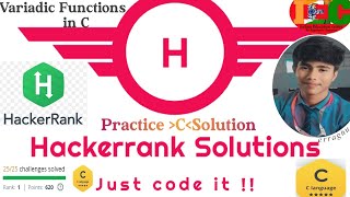 Hackerrank C Programming solutions.Variadic Functions in C #erraghu #hackerrank