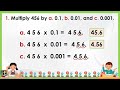 math 6 quarter 1 week 5 lesson 2 multiplies decimals numbers mentally by powers of 10 melc based