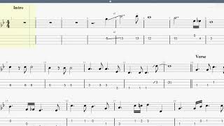 奏　【スキマスイッチ】　ベースtab譜