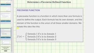 Determine a Basic Piecewise Defined Function