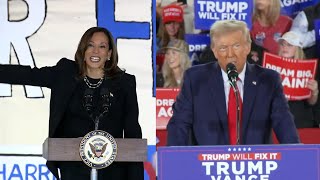 Harris \u0026 Trump Attend Last Campaign Stops Before Election