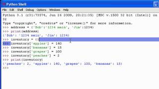 Python 3 Tutorial: 15 - Dictionaries