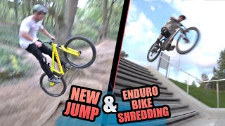 BIG TRICKS ON A NEW JUMP AND ENDURO MTB SHREDDING!