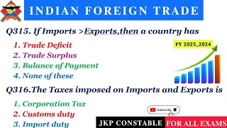 Indian Foreign Trade Important MCQs | JKP Constable and other Competitive Exams | @TheAspirants01