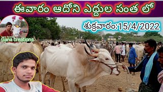 ఈరోజు జరిగిన ఆదోని శుక్రవారం ఎద్దుల సంత || The biggest bull's market in Adoni ||......