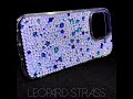 Luxury Custom iPhone 14 Pro Sparkle Case: LEOPARD STRASS Rhinestones 🐆💎