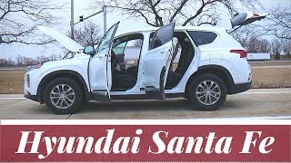 2019 Hyundai Santa Fe SE AWD // review, walk around, and test drive // 100 rental cars