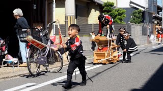 本物そっくりの木造ミニだんじりで遊ぶ ：濱八町だんじり祭＿ 上之町　だんじりキッズ