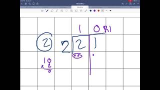 Division with Exploding Dots 2 digit by one digit