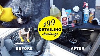 Detailing a DIRTY Audi A5 with a budget of $100 | How to deep clean your car under the budget !