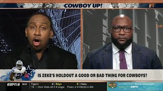 ESPN FIRST TAKE | Is Zeke's holdout a GOOD or BAD thing for Cowboys? - Stephen A