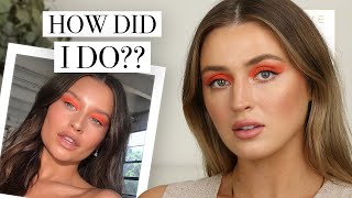 RECREATING A WEARABLE ORANGE SMOKEY EYE 🍊