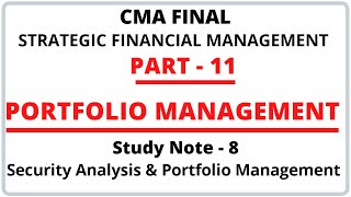 Portfolio Management | Strategic Financial Management | CMA Final | CMA Junction |