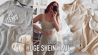 HUGE COMFY SHEIN HAUL || Loungewear + Athletic 30 ITEMS, Matching Sets, Joggers, Leggings, Shoes