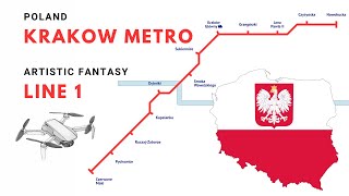 Krakow metro. Line 1. Poland. Artistic Fantasy | Krakowskie metro. Linia 1. Polska. Fantazja.