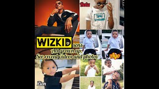 Wizkid and sons, Boluwatife, Ayodeji and Zion balogun