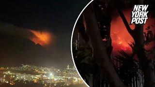 South Africa’s iconic Table Mountain ‘glowing’ from wildfires