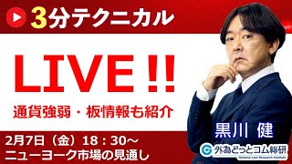 見通しズバリ！3分テクニカル分析「ライブ‼」 NY市場の見通し　2025年2月7日