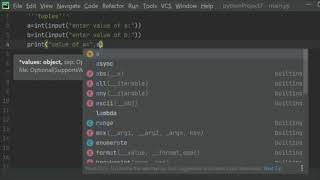 swap two values using tuple