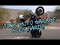 I do a test ride of Jon’s Moto garage Fxdx we’ve dialed in for him.