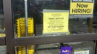 Wellsburg Dollar General closed by code enforcement after apparent wind damage