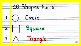 Learn how to write 10 Shapes name in english | Name of shapes | Geometric shapes #kidsvideo