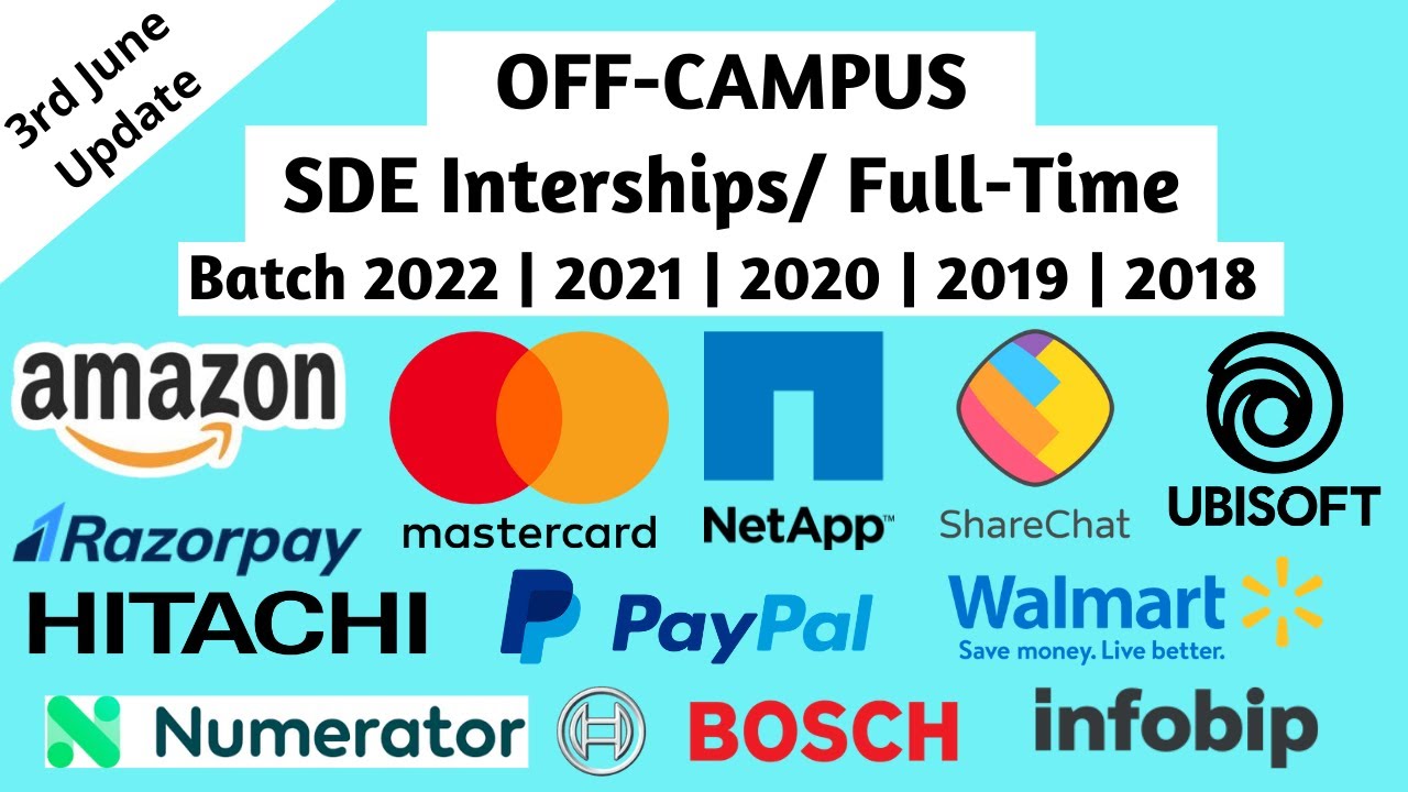 Latest Off Campus Drives 2022 2021 2020 2019 2018 Batch