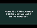 NodeJS : AWS lambda error making node https request