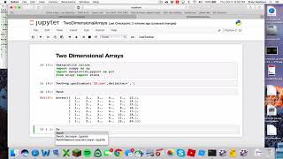 Python Two Dimensional Numpy Arrays