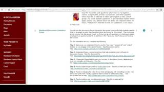 Getting Started in Blackboard